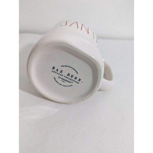 RAE‎ DUNN White Red SANTA Large Christmas Holiday Magenta Ceramic MUG NWOT - Picture 3 of 6